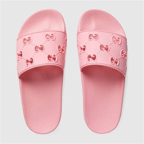 rose gold gucci slides